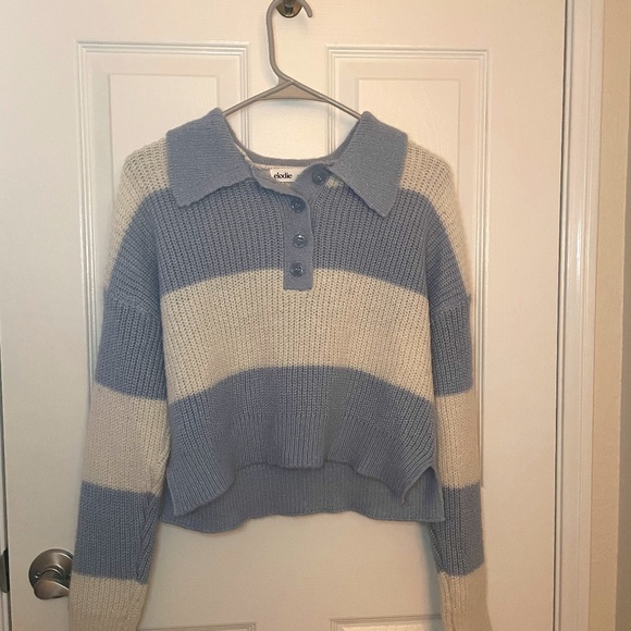 Elodie Blue and White Striped Sweater - Picture 1 of 3